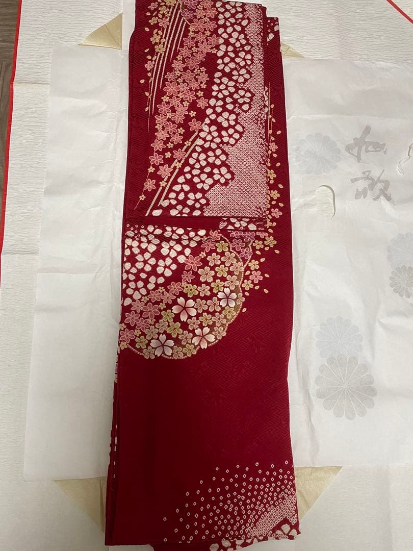一度着美品　正絹　振袖一式セット　フルセット　成人式　結婚式　卒業式　トールOK