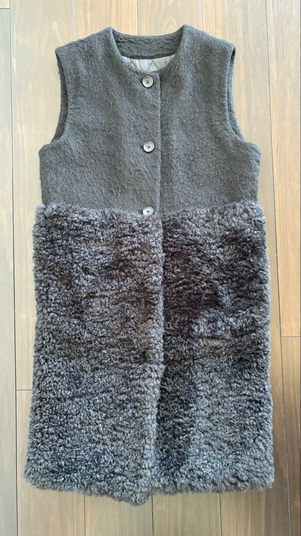gypsohila ウールモヘアテディベスト　黒