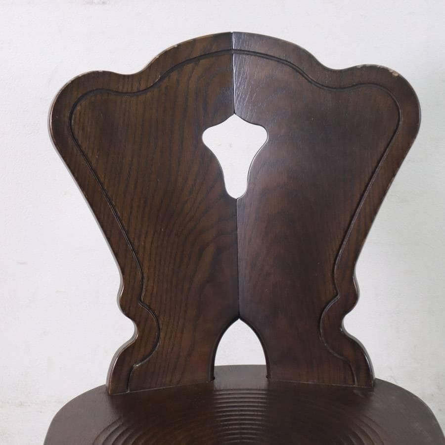 2の1 まとめ英国アンティーク調 ダイニングチェア オーク無垢