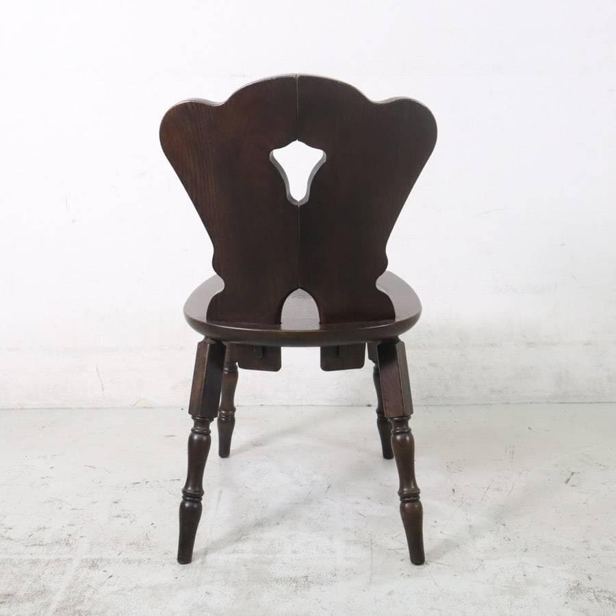 2の1 まとめ英国アンティーク調 ダイニングチェア オーク無垢