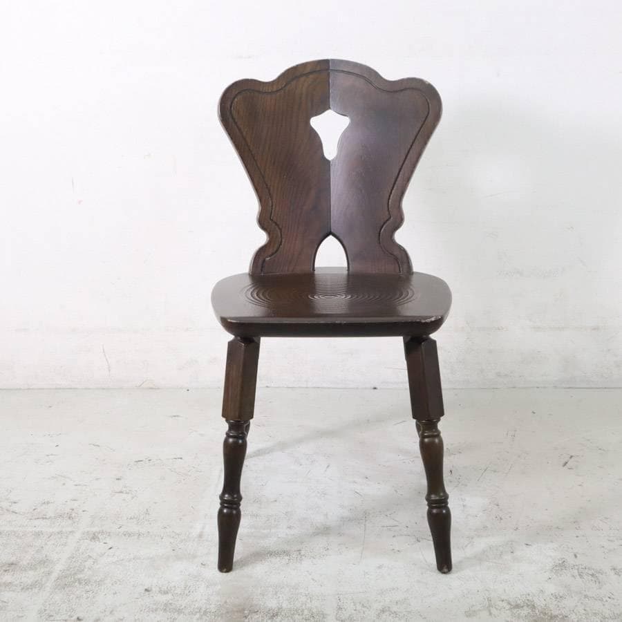 2の1 まとめ英国アンティーク調 ダイニングチェア オーク無垢