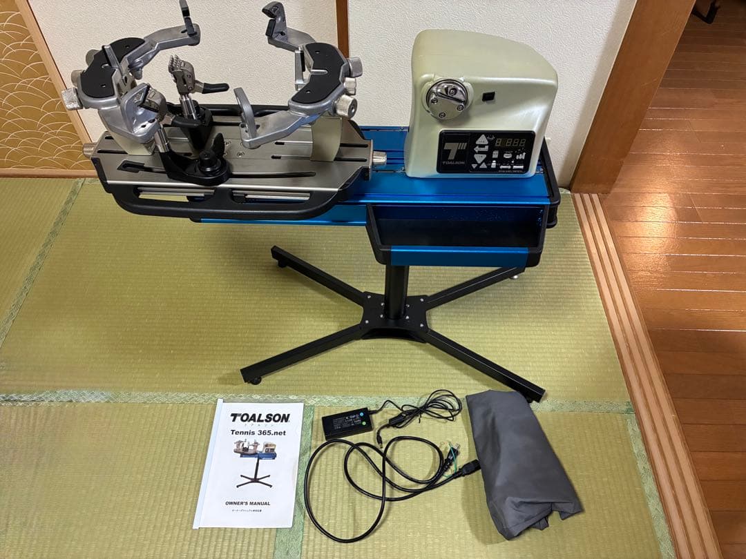 タ*ー様 トアルソン　テニス　電動ガット張りマシン　ガット張り機　スタンド付き