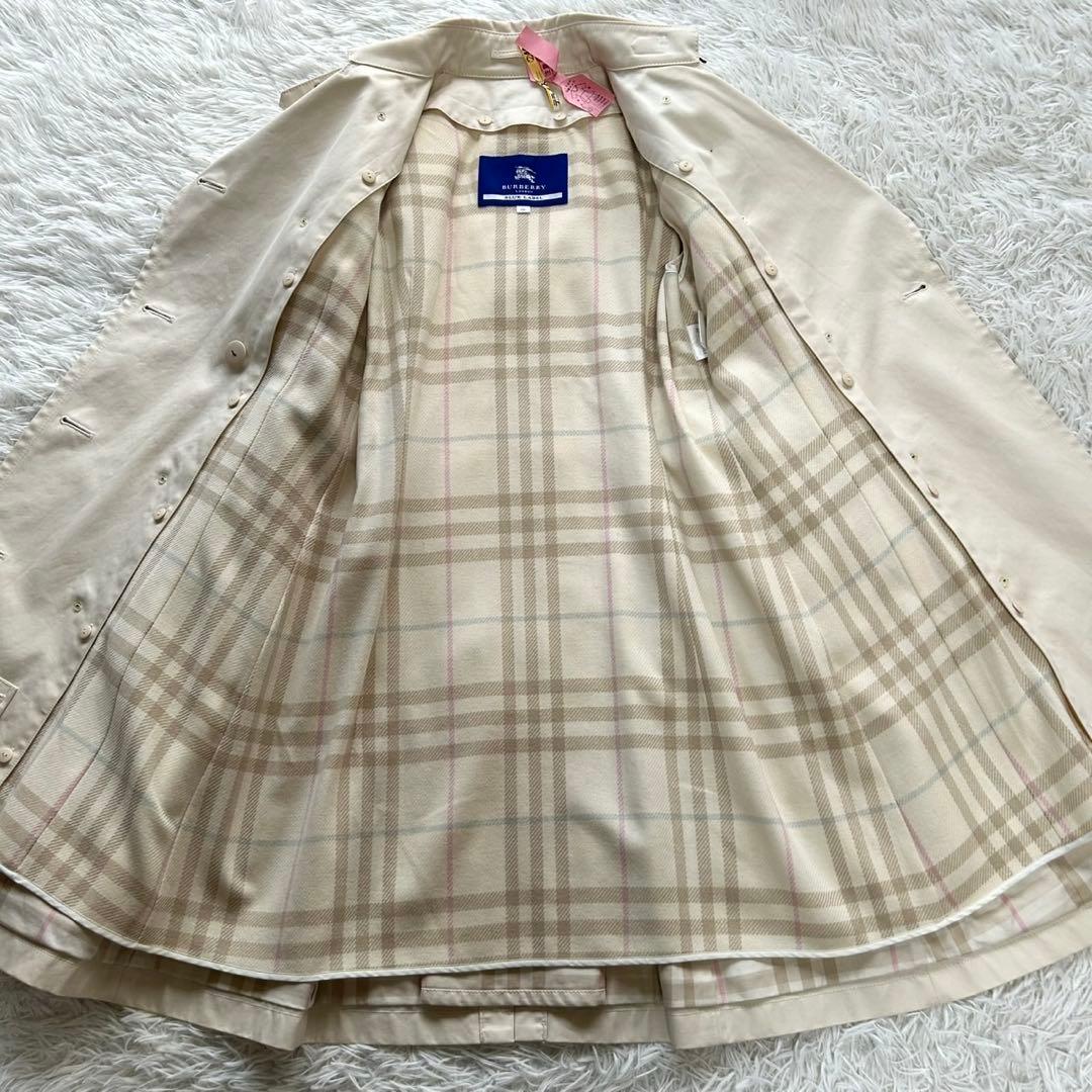 バーバリーブルーレーベル　トレンチコート　ライナー　ベルト付き　アイボリー　M