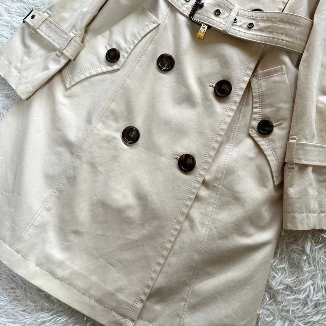 バーバリーブルーレーベル　トレンチコート　ライナー　ベルト付き　アイボリー　M