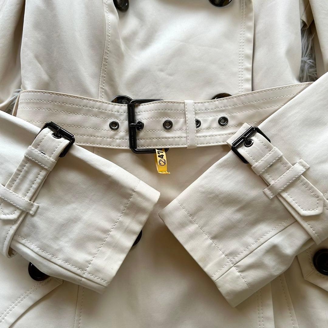 バーバリーブルーレーベル　トレンチコート　ライナー　ベルト付き　アイボリー　M