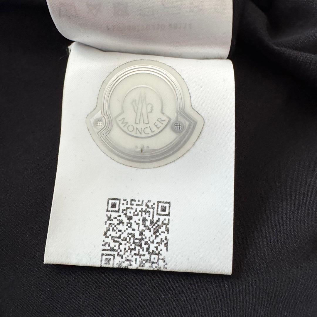 【モンクレール】ワンピース　チュニック 140cm　黒　長袖 ロゴ　フリル