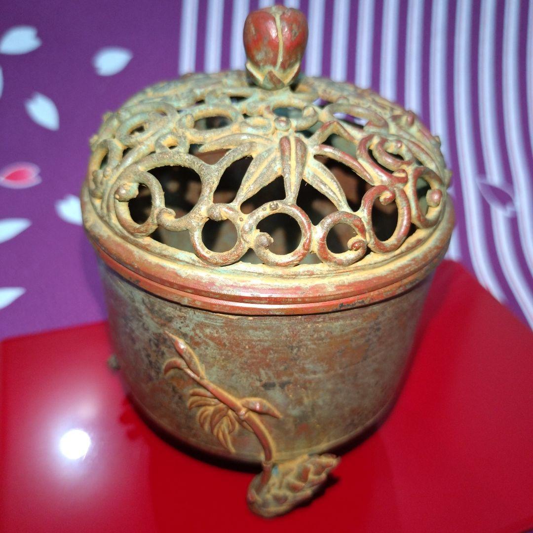【user_c407e42bさん専用】高岡銅器 須賀月芳作 香炉 香炉灰付