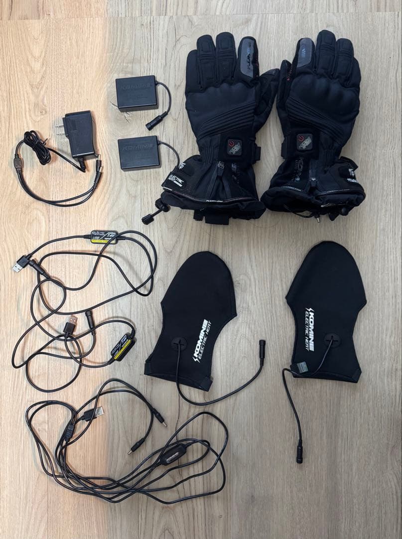 【バイク】KOMINE 電熱防寒セット