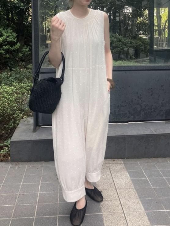 audrey and john wad 楊柳ドビードットオールインワン