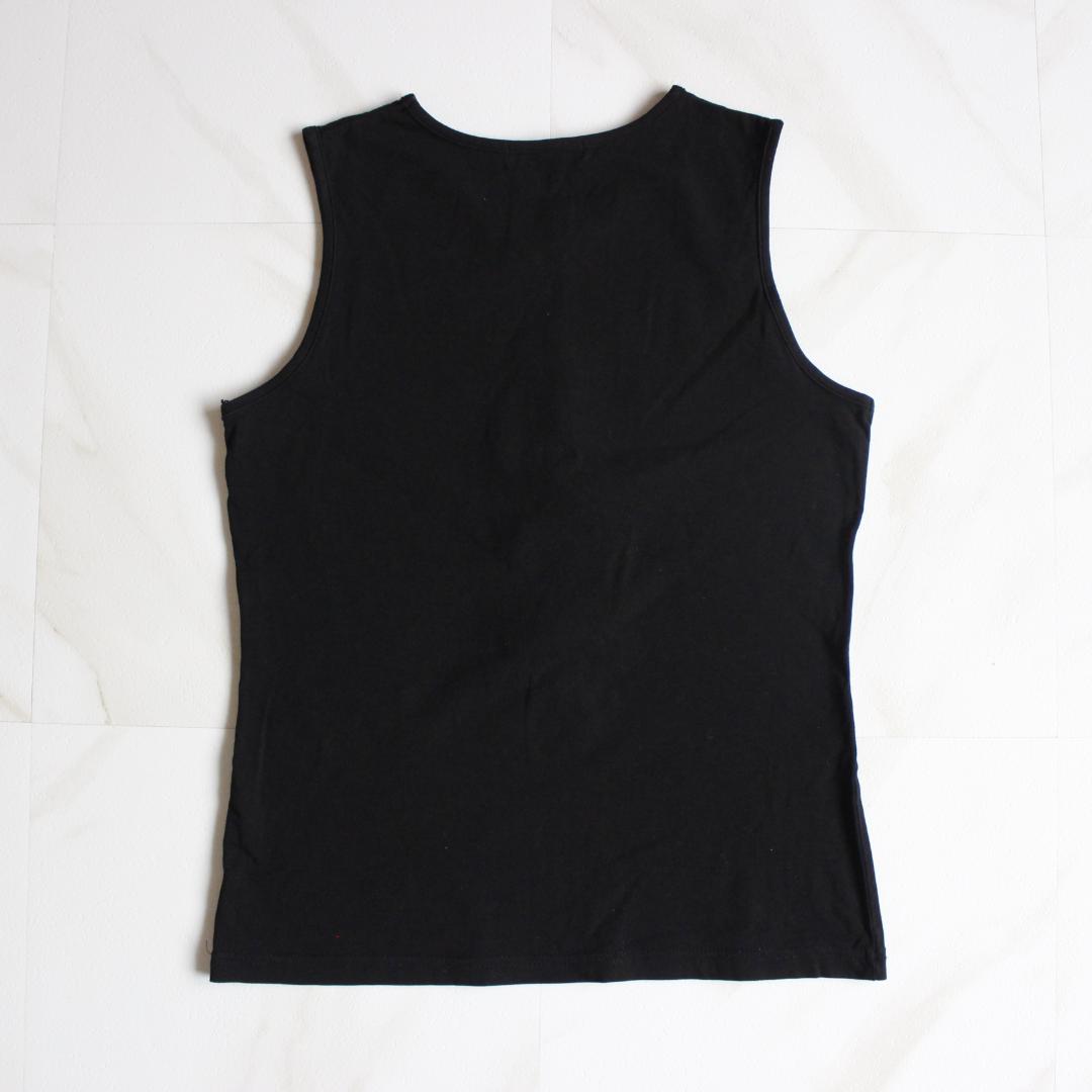 VIVIENNE TAM ドラゴン総刺繡タンクトップ ビジュー 水色 黒色