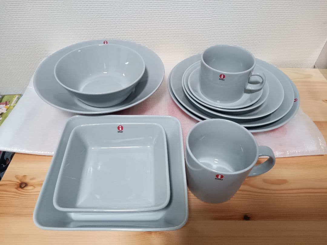 Teema パールグレイ プレート カップ ボウル 11点 セット