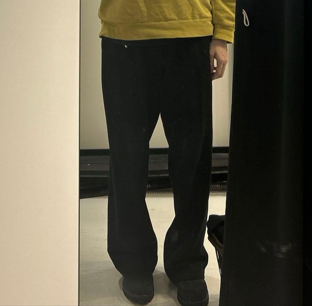 ARMANI COLLEZIONI ウール混 スウェット風 スラックス