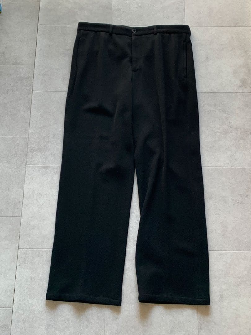 ARMANI COLLEZIONI ウール混 スウェット風 スラックス