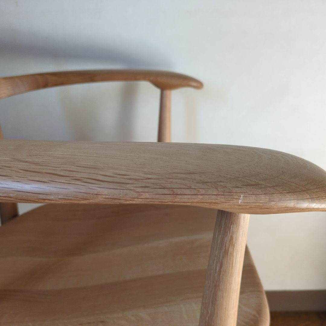 キツツキ 飛騨産業 クレセントアームチェア シート付き