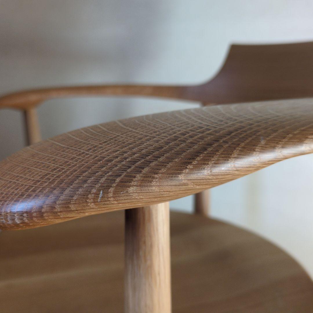 キツツキ 飛騨産業 クレセントアームチェア シート付き