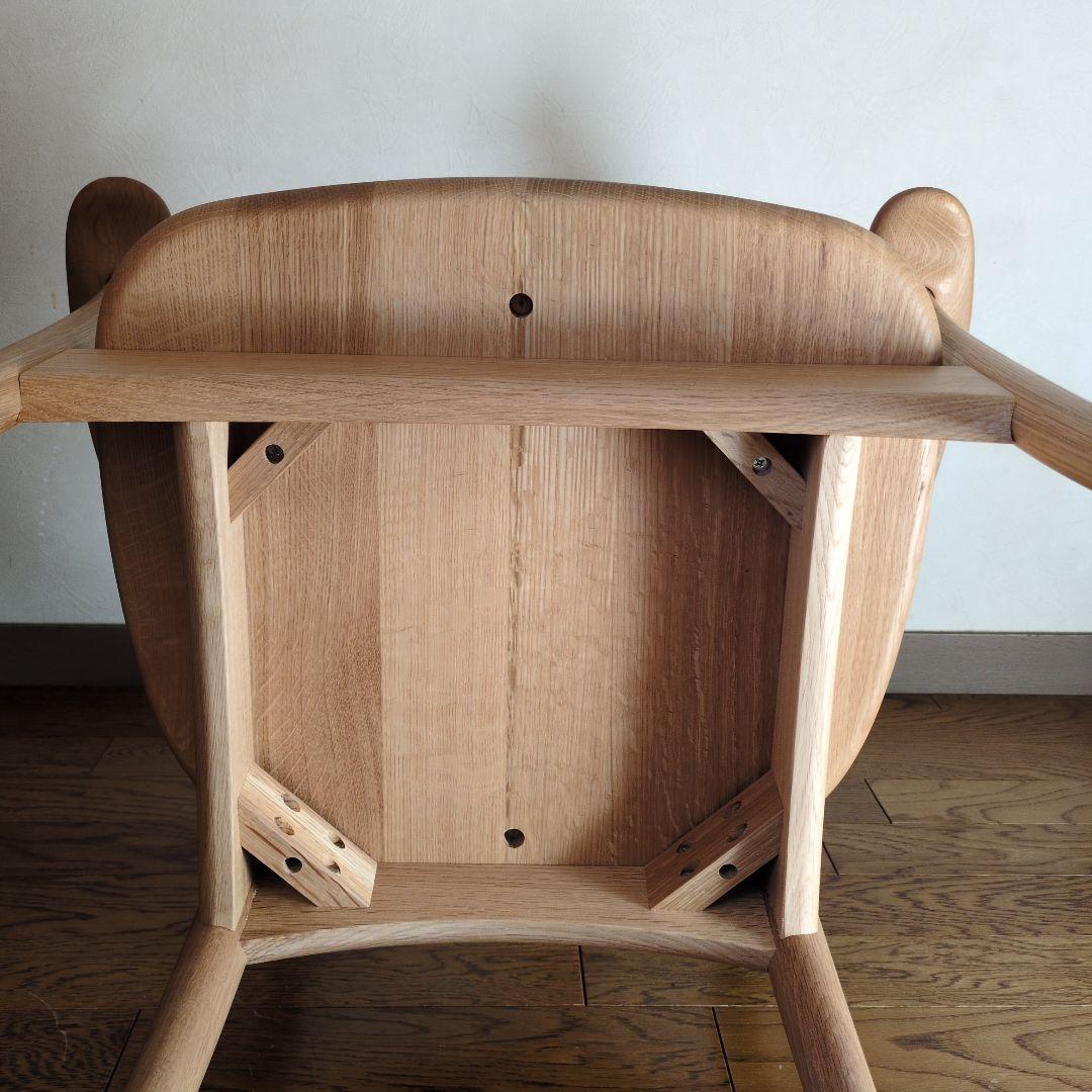 キツツキ 飛騨産業 クレセントアームチェア シート付き