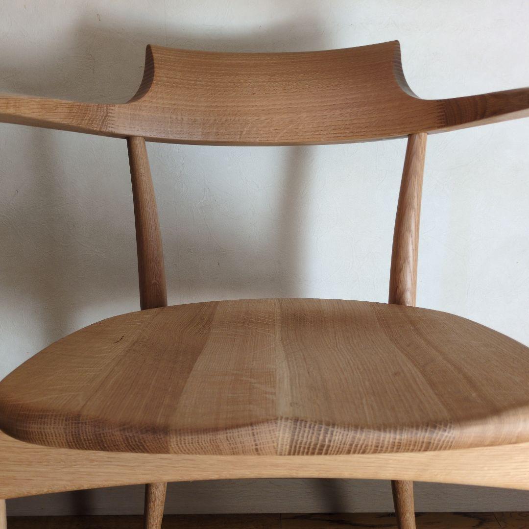 キツツキ 飛騨産業 クレセントアームチェア シート付き