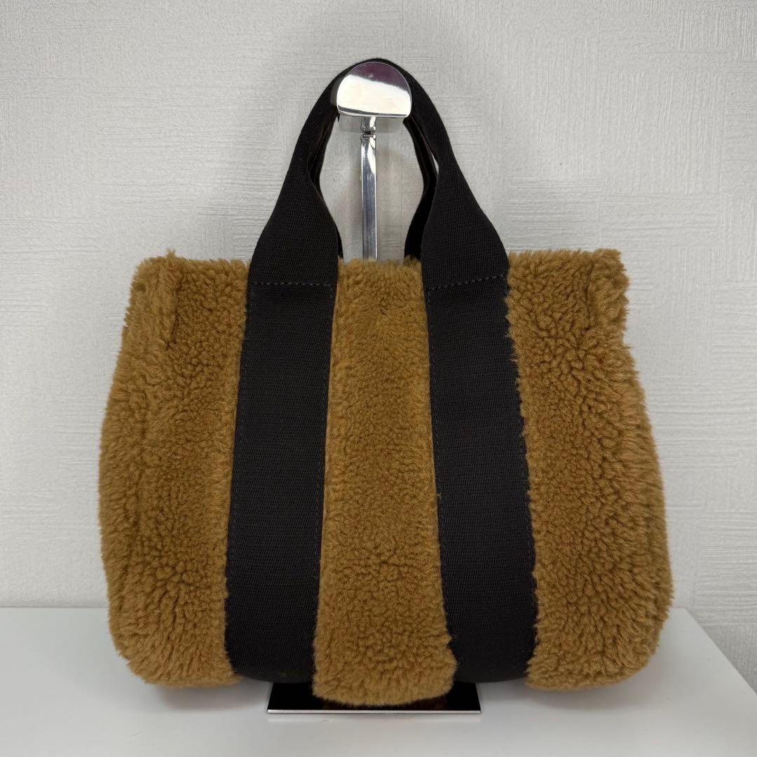 【美品】ヴィオラドーロ ELMO エコファー ムートン 2way トートバッグ