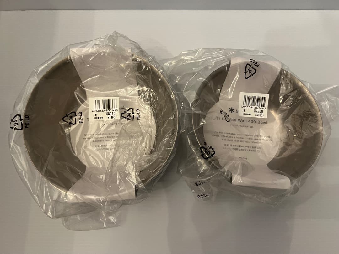 【新品】スノーピーク　チタンダブルボウル４００＋６００の２個セット