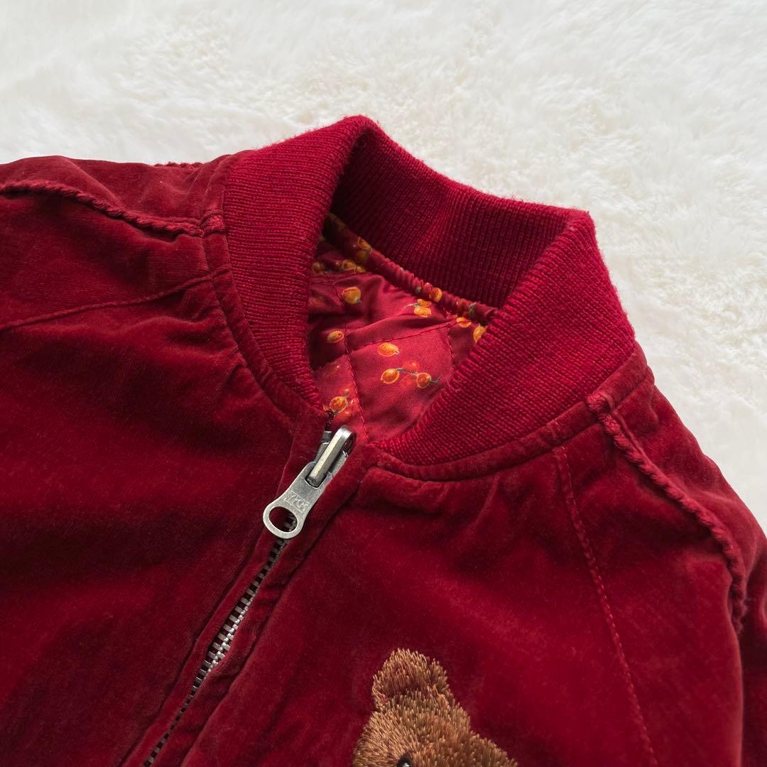 BABY PINK HOUSE 豪華なベア刺繍 リバーシブルスカジャン M