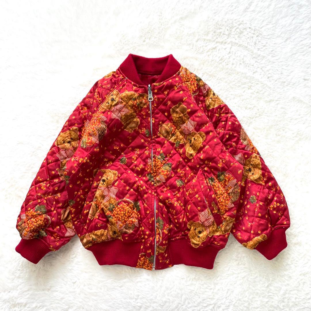 BABY PINK HOUSE 豪華なベア刺繍 リバーシブルスカジャン M