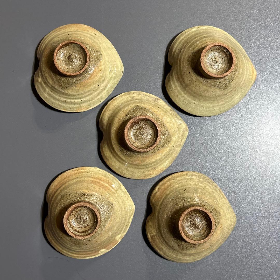 伊賀焼　土楽　土楽窯　蓮弁　深向付　深鉢　5客セット　福森雅武