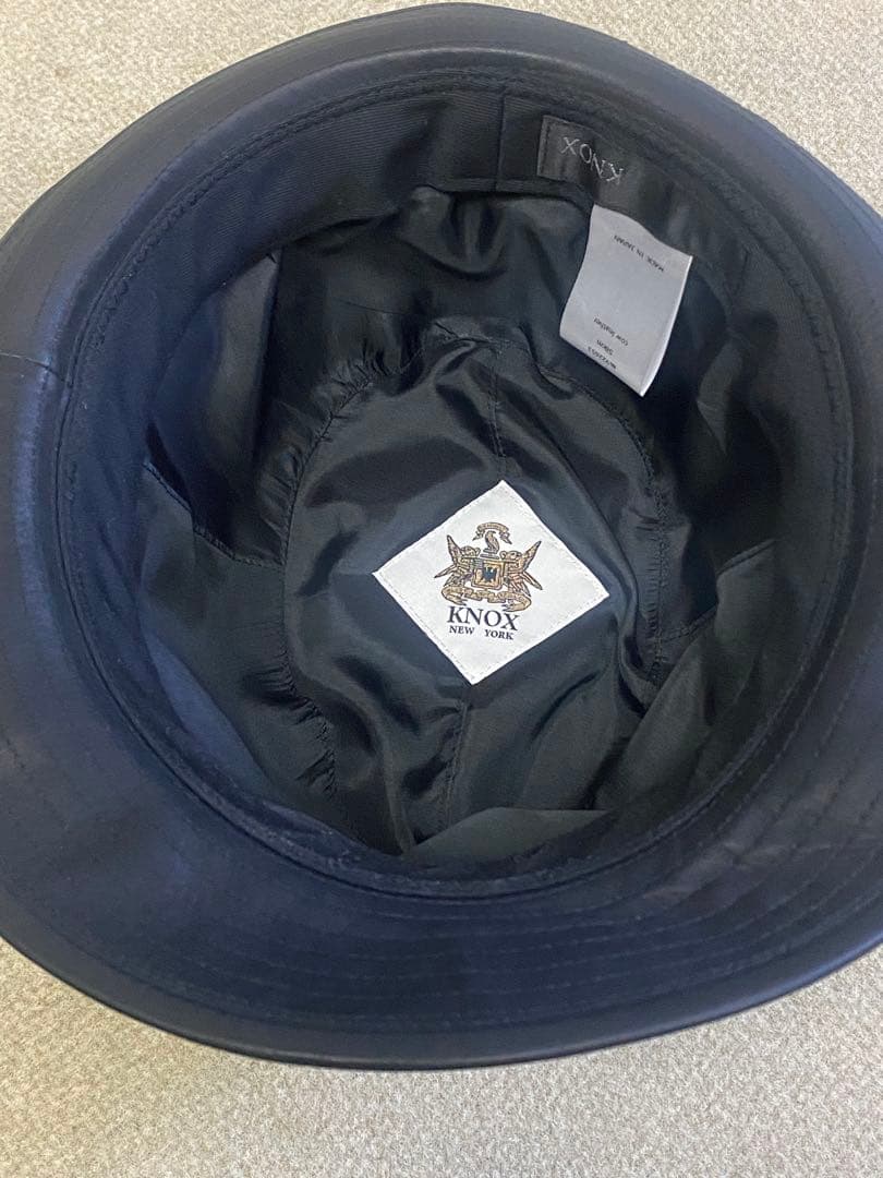 最終価格！KNOX 黒 レザー バケットハット