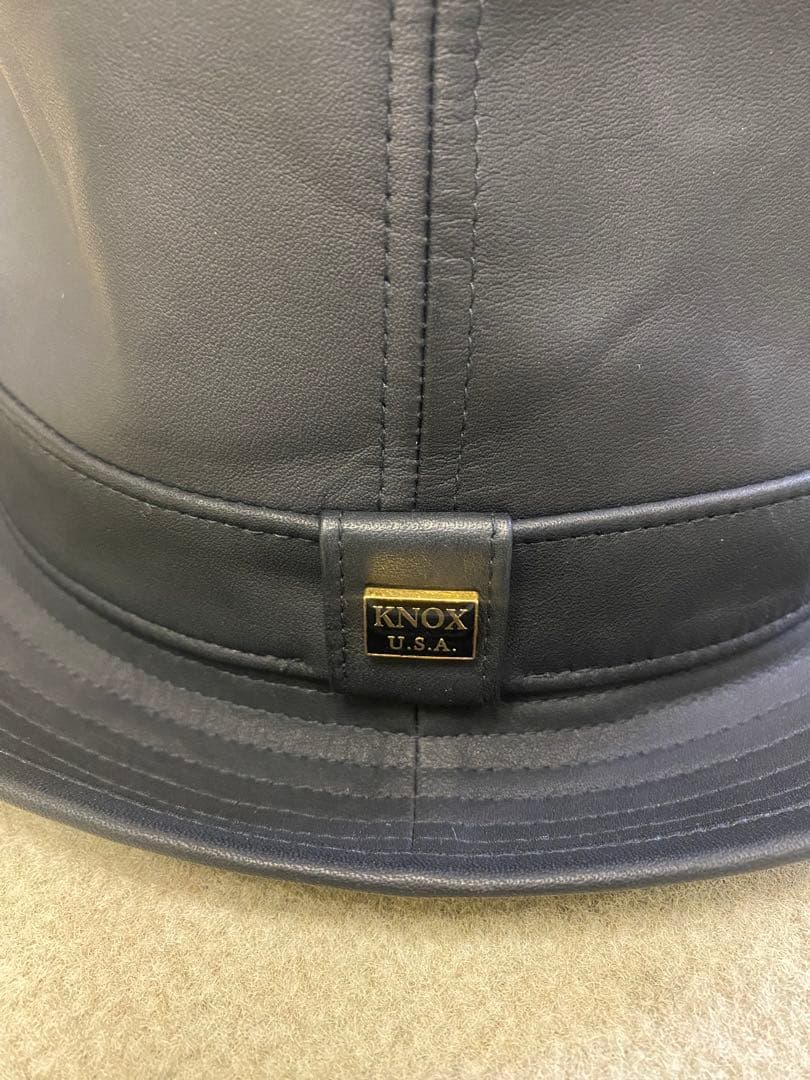 最終価格！KNOX 黒 レザー バケットハット