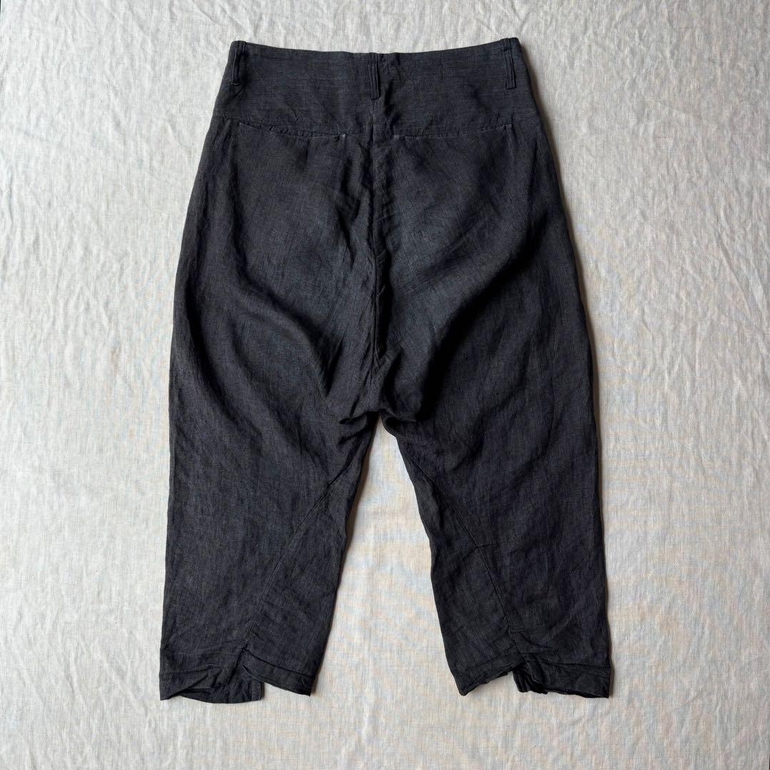 individual sentiments ブラック リネン サルエルパンツ