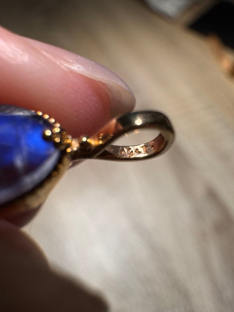 アガット 2023 Winter 限定 K10 アイオライト ネックレスチャーム