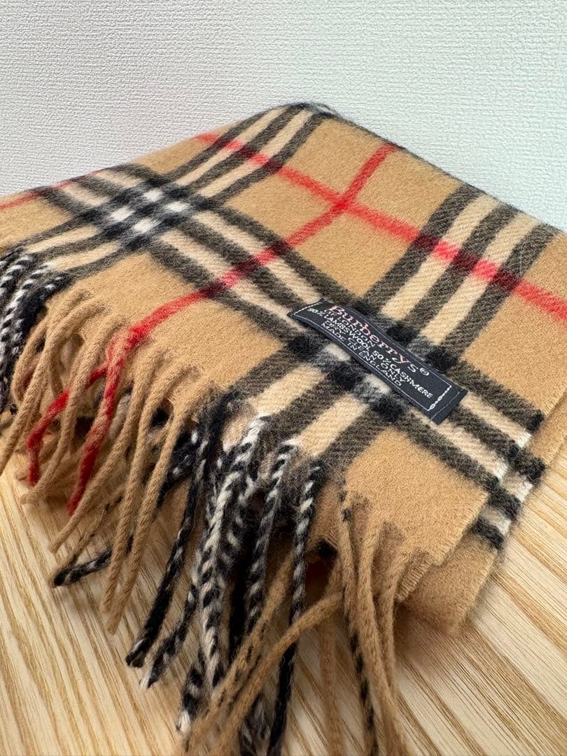 【希少ヴィンテージ】Burberrys マフラー カシミア混 チェック柄