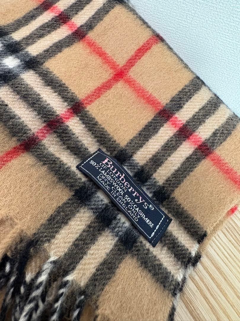 【希少ヴィンテージ】Burberrys マフラー カシミア混 チェック柄