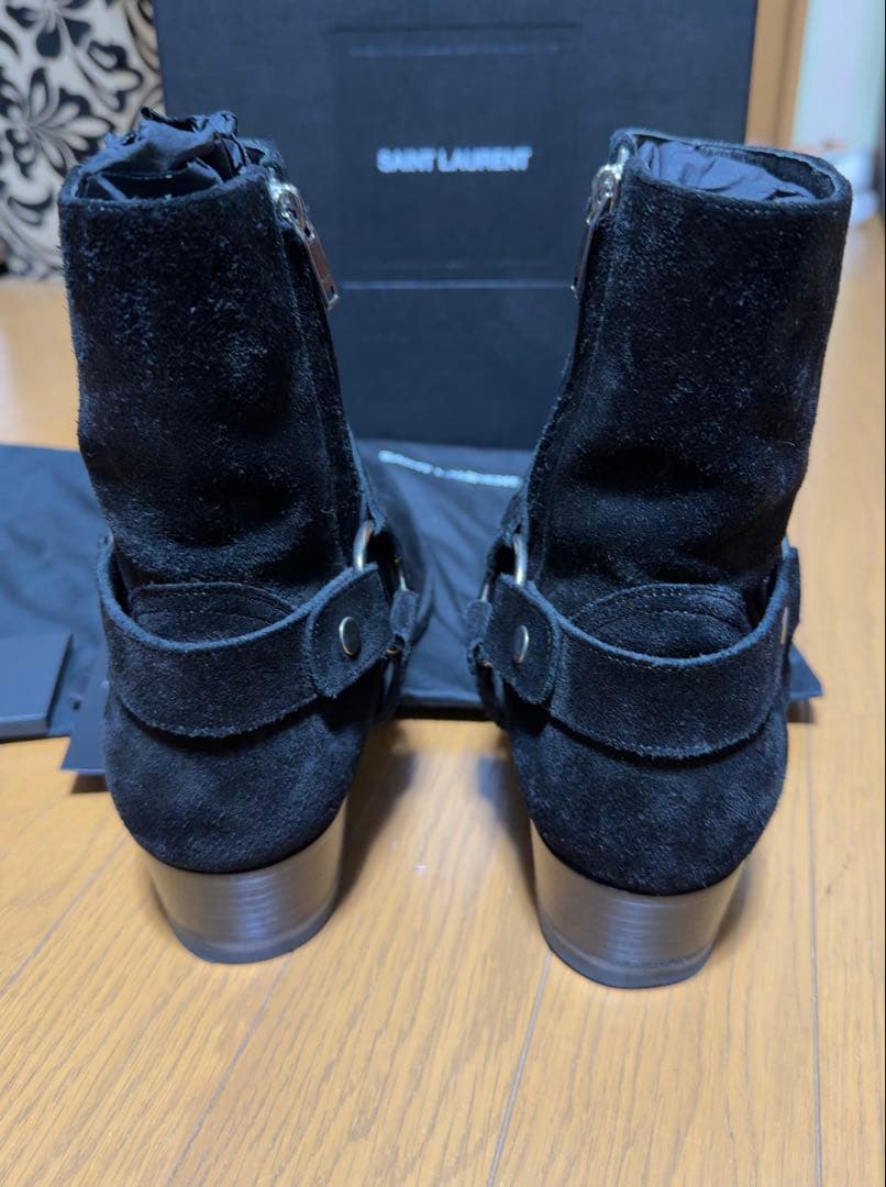 SAINT LAURENT リングブーツ スウェード