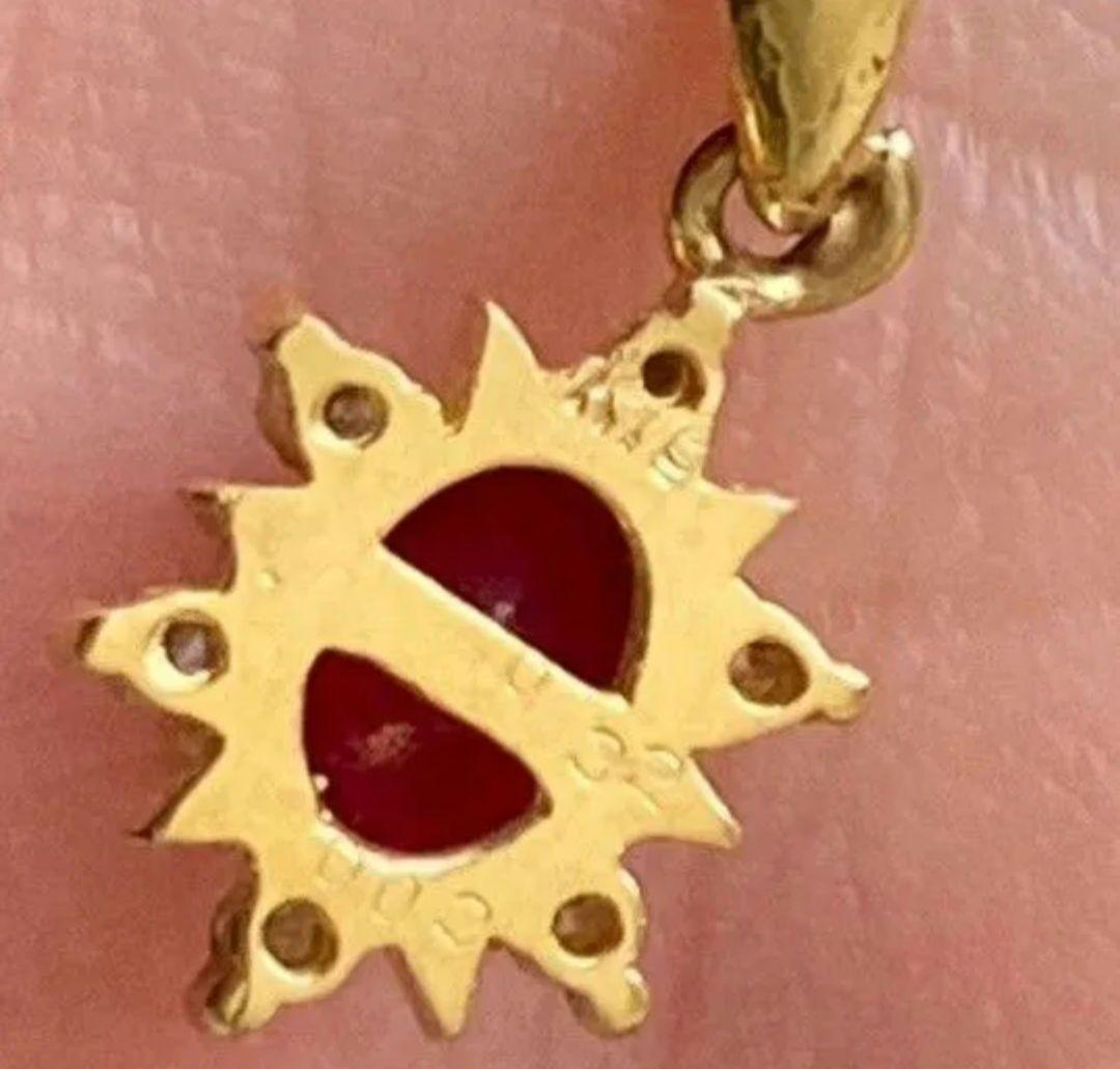 ルビーダイヤ付ペンダントトップ　K18