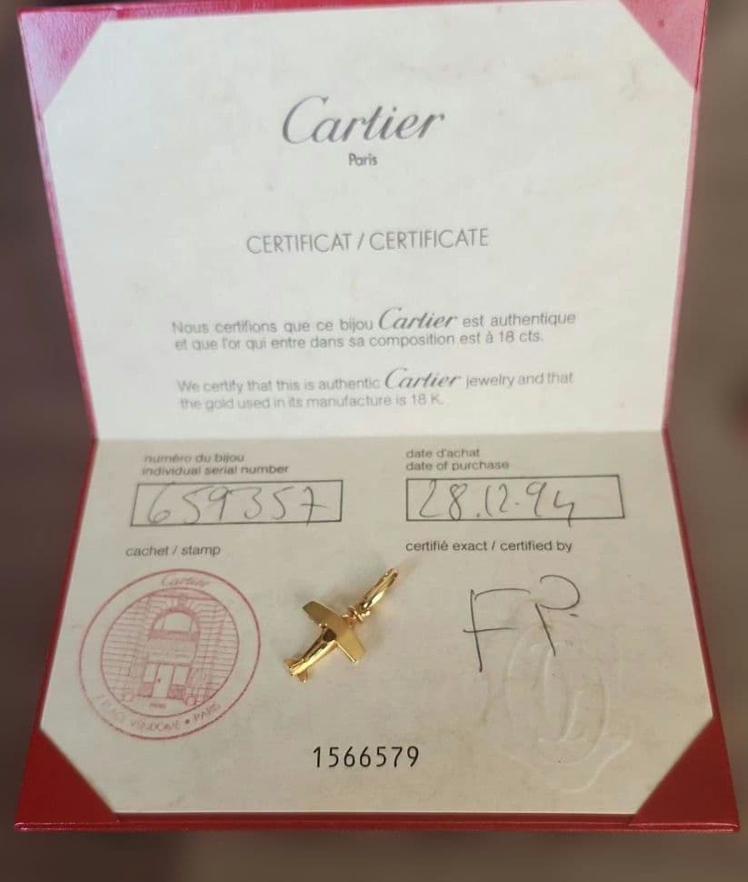 C*t様 Cartier カルチエ　ペンダントヘッド　18K 飛行機 保証書付き