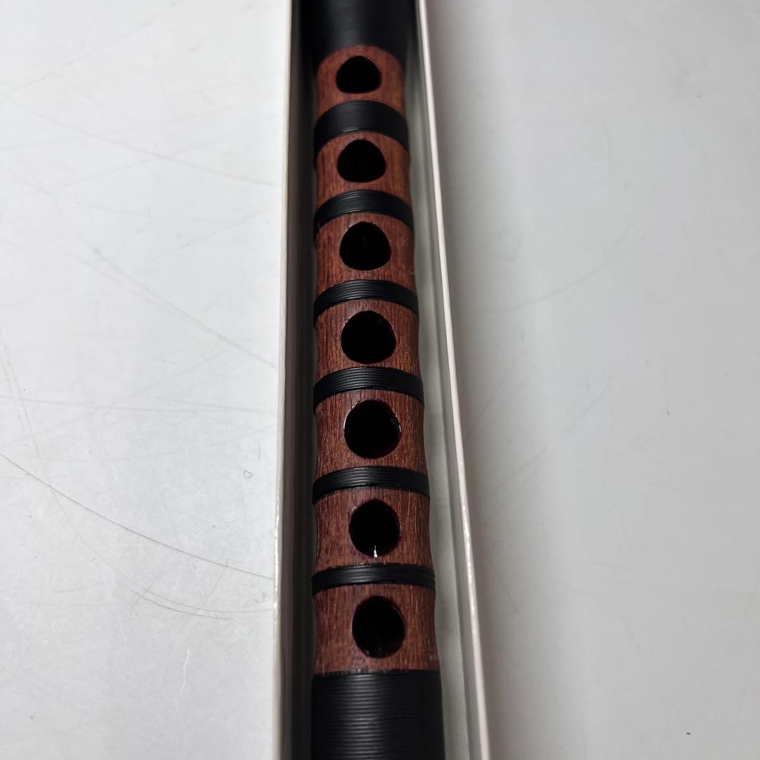 【未使用】 龍笛 花梨製 紐巻 神具 雅楽 篳篥 笛 横笛 和楽器 楽器