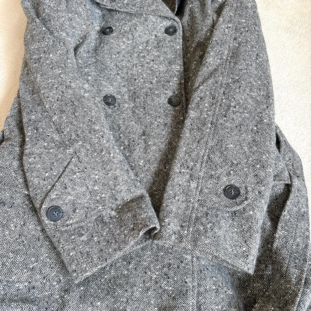 アニエスべー⭐️アンゴラ混 ミックスツイード チェスターコート ベルト付き 38