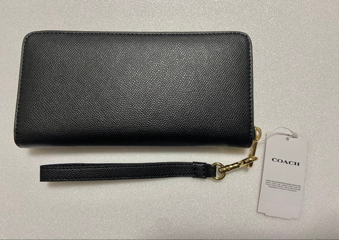 【新品未使用】COACH コーチ 長財布　黒　ラウンドジップ　C3441