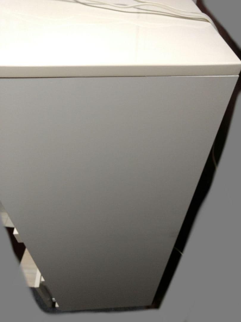 レンジ台 3段 鏡面 仕上げ 背面 化粧白 幅 50 奥行 45 高さ 120