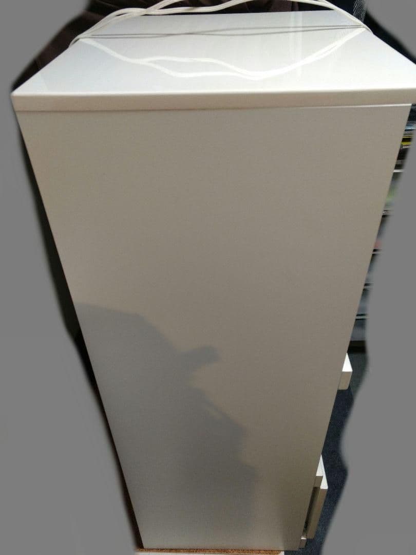 レンジ台 3段 鏡面 仕上げ 背面 化粧白 幅 50 奥行 45 高さ 120