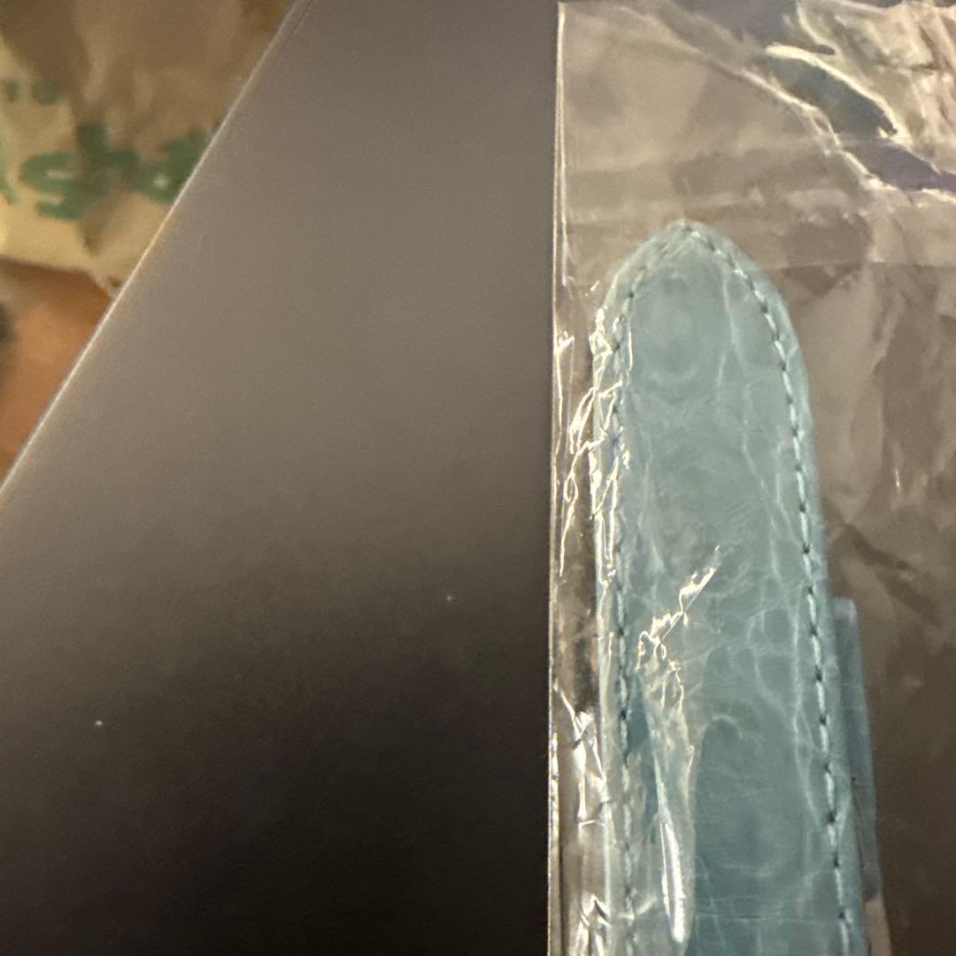 Cartier Pasha用　モレラートレザーベルト 水色 20mm パシャ用