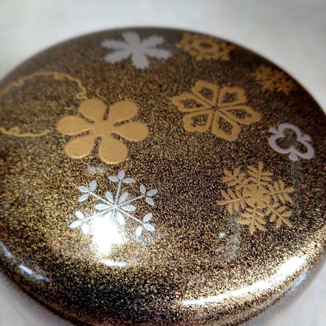 茶道具　期間限定特価　梨子地　雪華蒔絵平棗　　新品未使用品