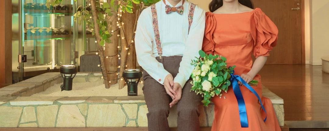 THE URBAN BLANCHE アーバンブランシュ カラードレス　オレンジ