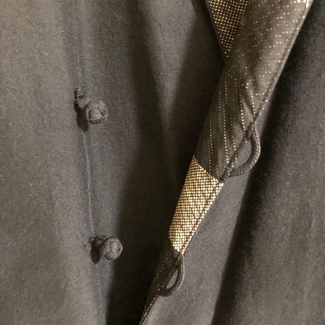 訳有り　ヨーガンレール　マキシコート　コットンシルク　黒