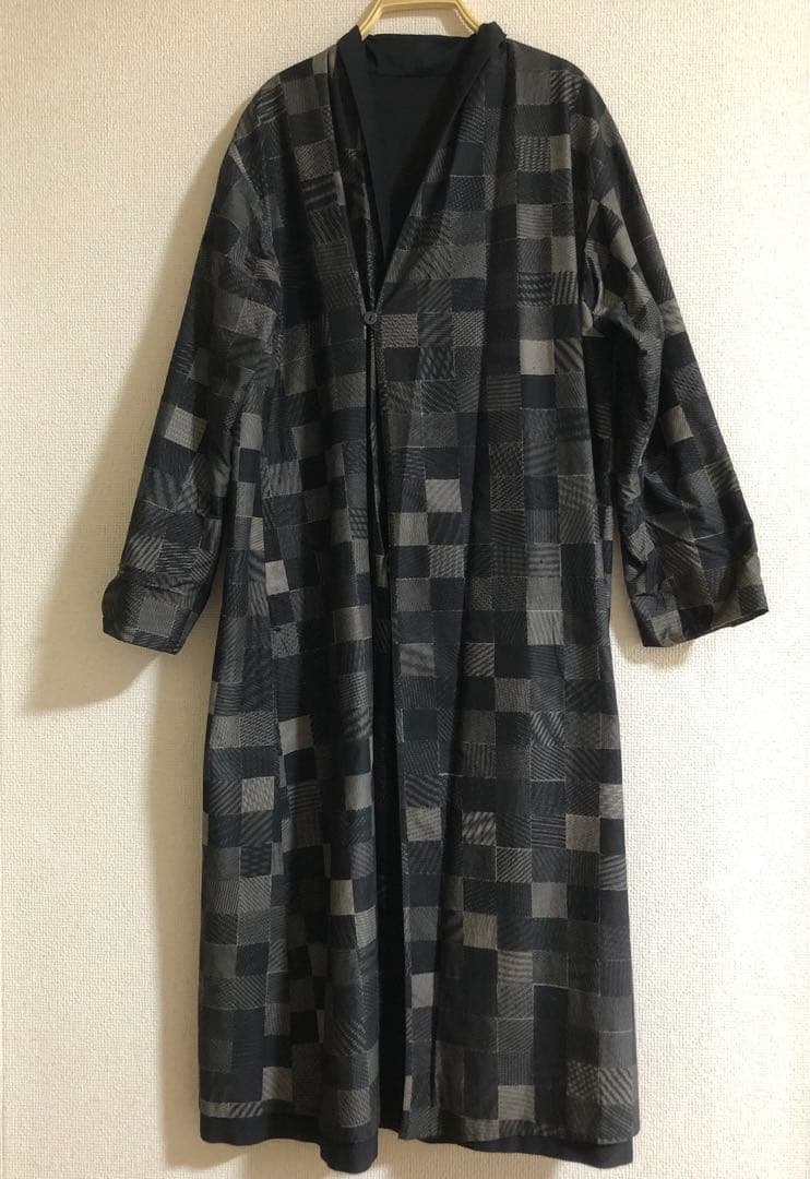 訳有り　ヨーガンレール　マキシコート　コットンシルク　黒