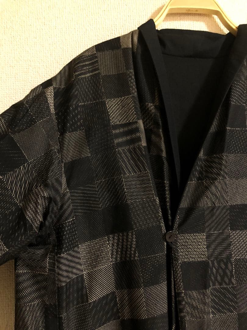 訳有り　ヨーガンレール　マキシコート　コットンシルク　黒