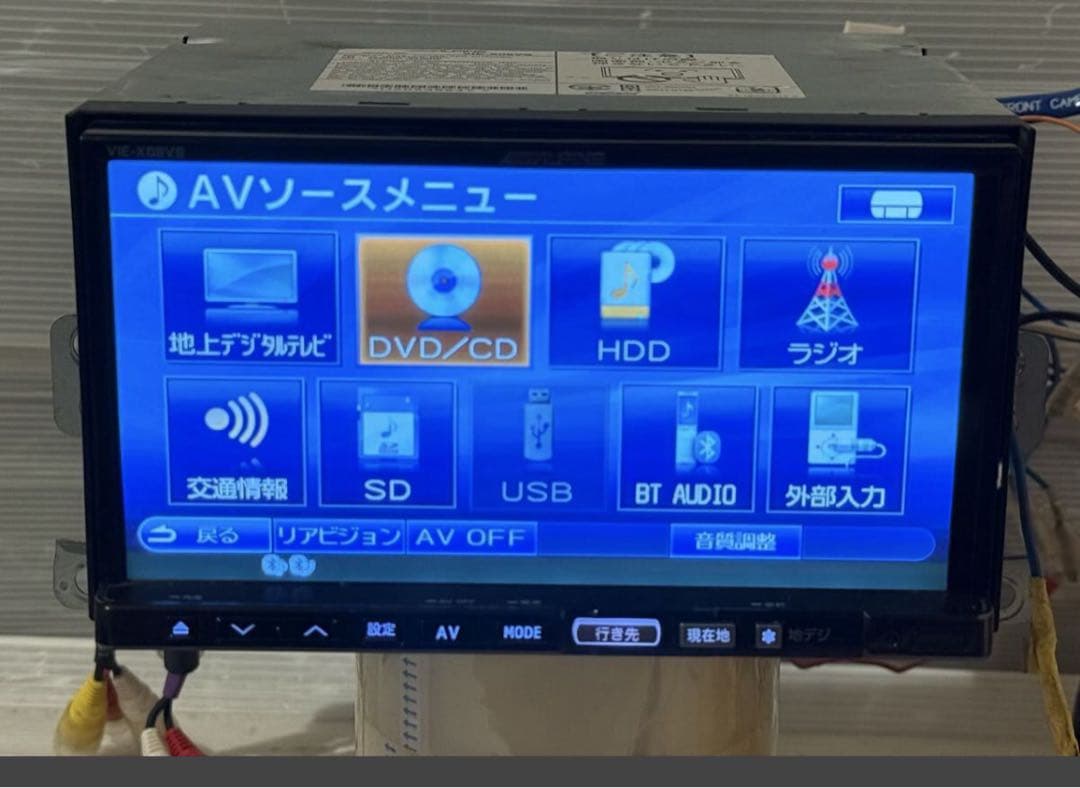 ALPINE VIE-X08VS HDDナビ フルセグ Bluetooth