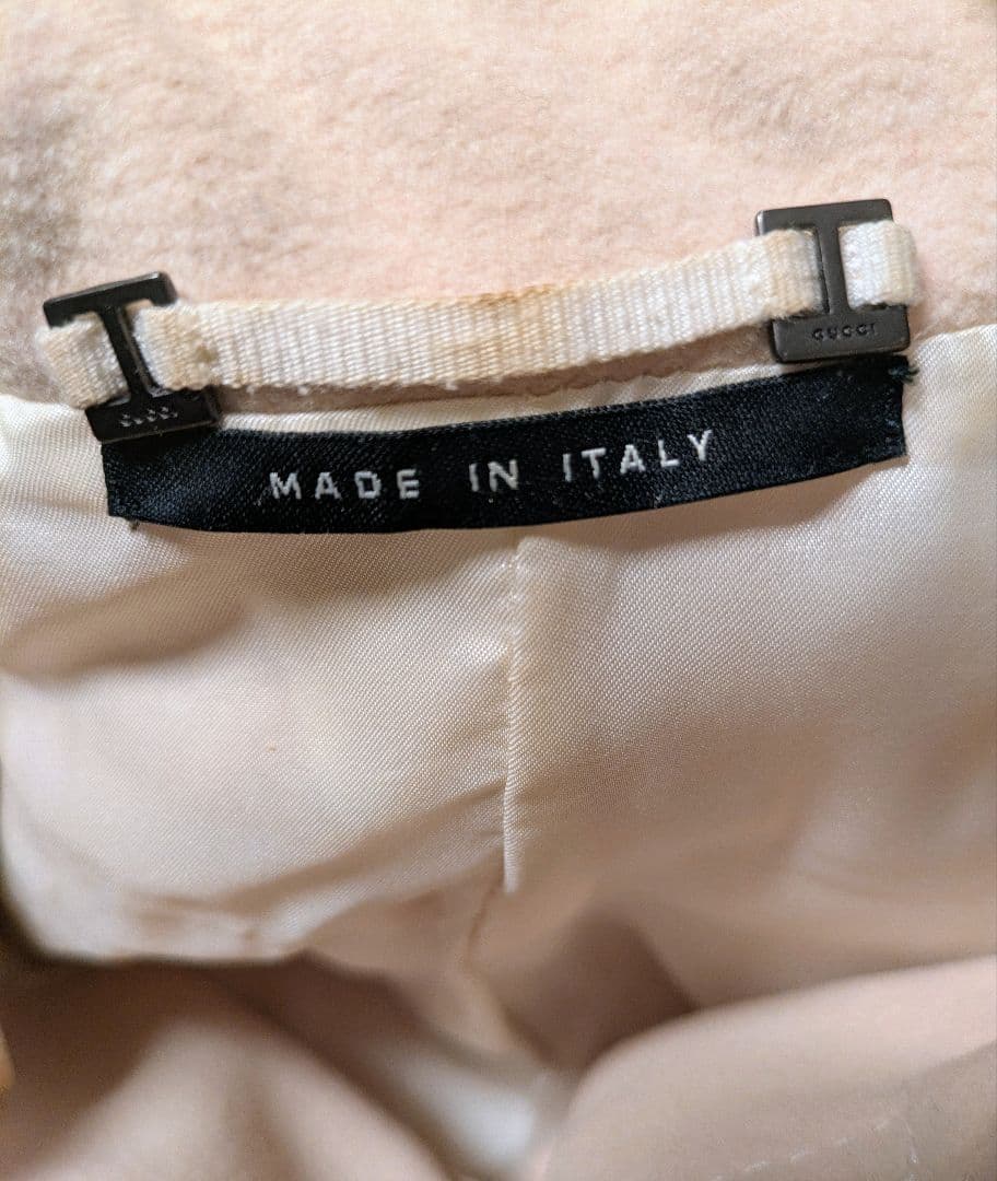 GUCCI オフホワイト ウール　ピーコート 40