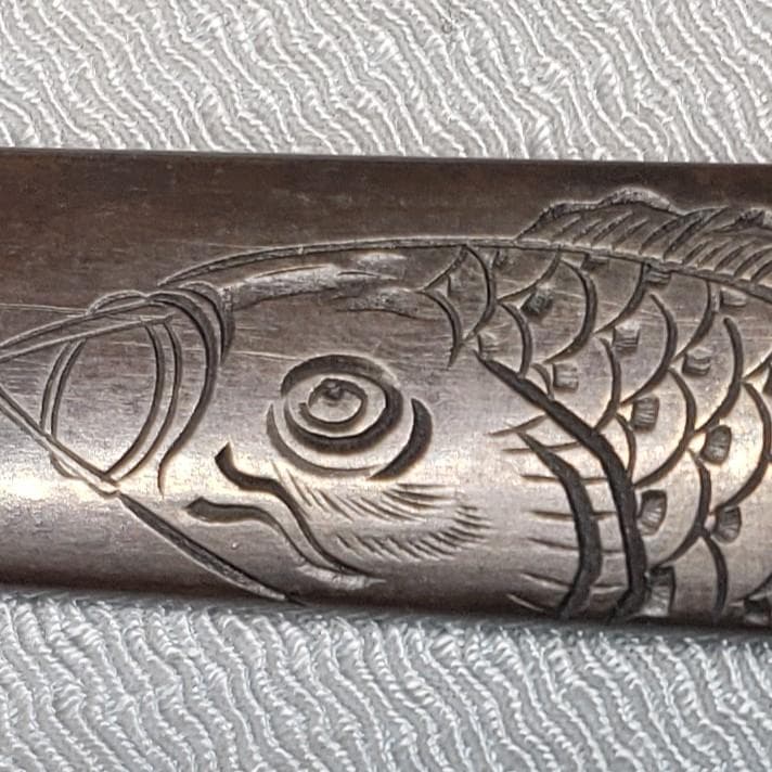 【横谷宗珉】◆宗珉（花押） 五月幟図 小柄 片切彫◆検）後藤一乗 加納夏雄 埋忠