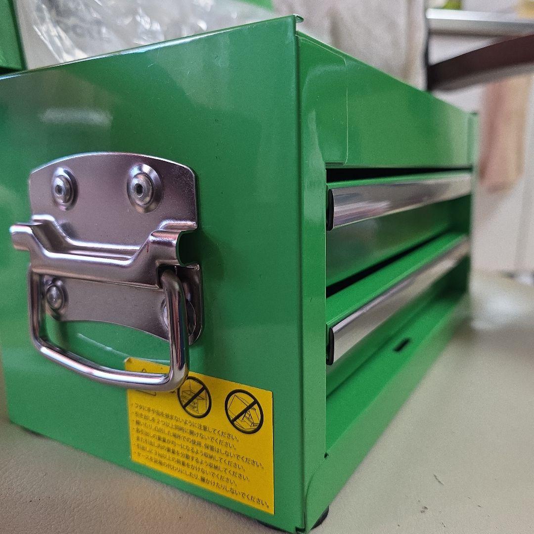 ももゴン MAC TOOLS ミニチェスト 緑色